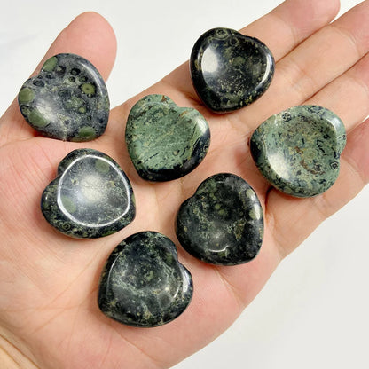 30mm Heart Thumb Worry Stone Natural Healing Finger Massage Therapy Health Gem Stones Reiki Spiritual Minerals Home DIY Decor