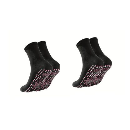 1pc-Self heating health massage socks, Tomalin medium tube thickened warm foot socks, hot moxibustion cold resistant socks