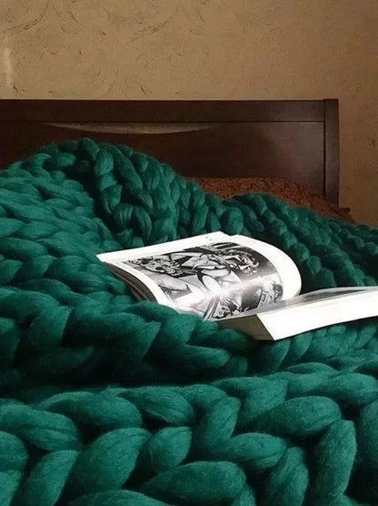 Weighted Knitted Weighted Blanket Queen Size Handmade Minky Chunky Throw Blanket Soft And Breathable Best Gift For Christmas