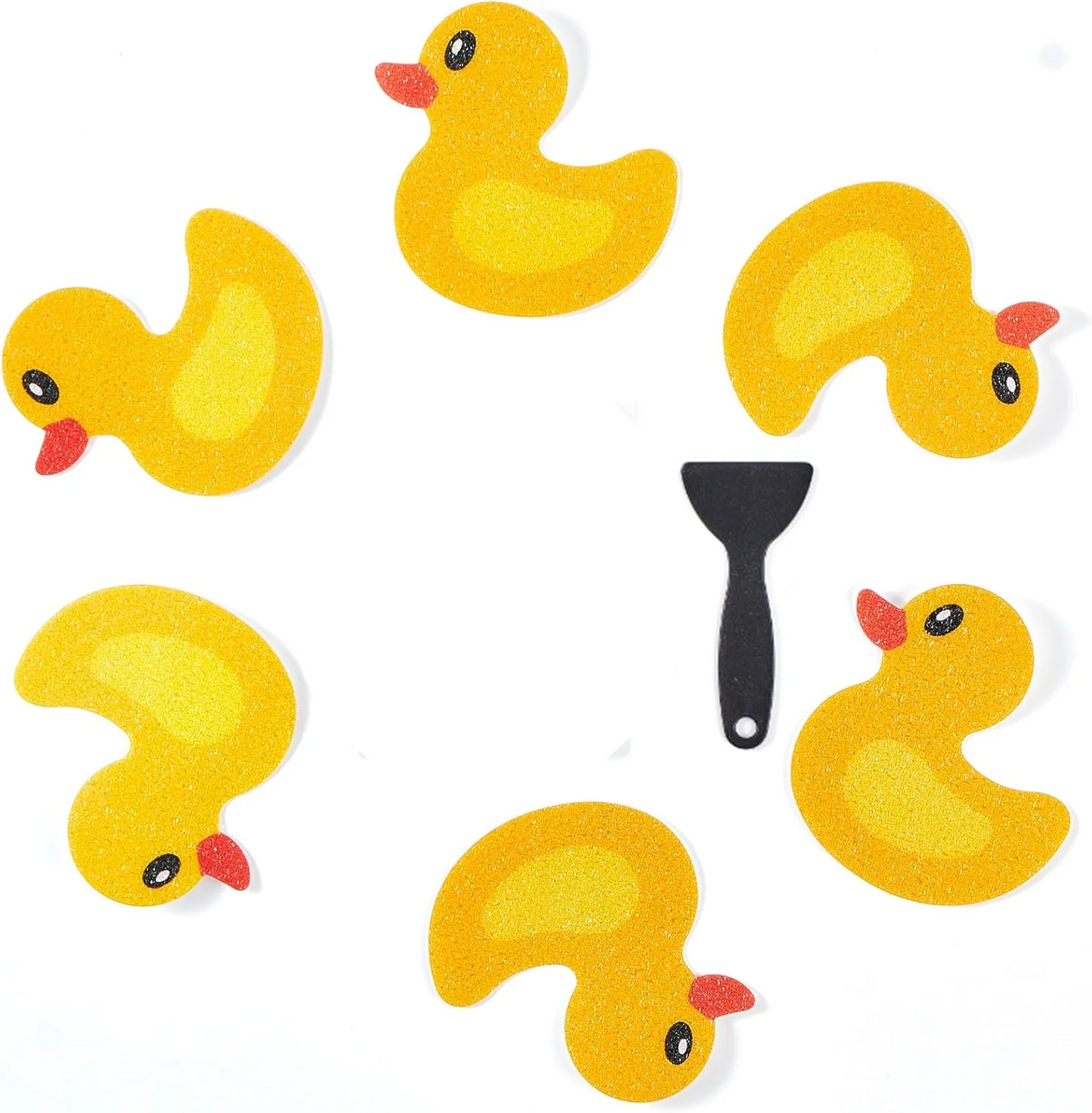 20 PCS Cute Duck Non Slip Bathtub Stickers for Kids Bathtub, Adhesive Decals Scraper-Safety Bathroom Tubs, Shower Floor, Stairs