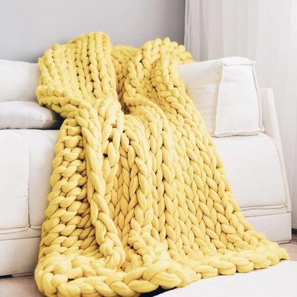 Weighted Knitted Weighted Blanket Queen Size Handmade Minky Chunky Throw Blanket Soft And Breathable Best Gift For Christmas