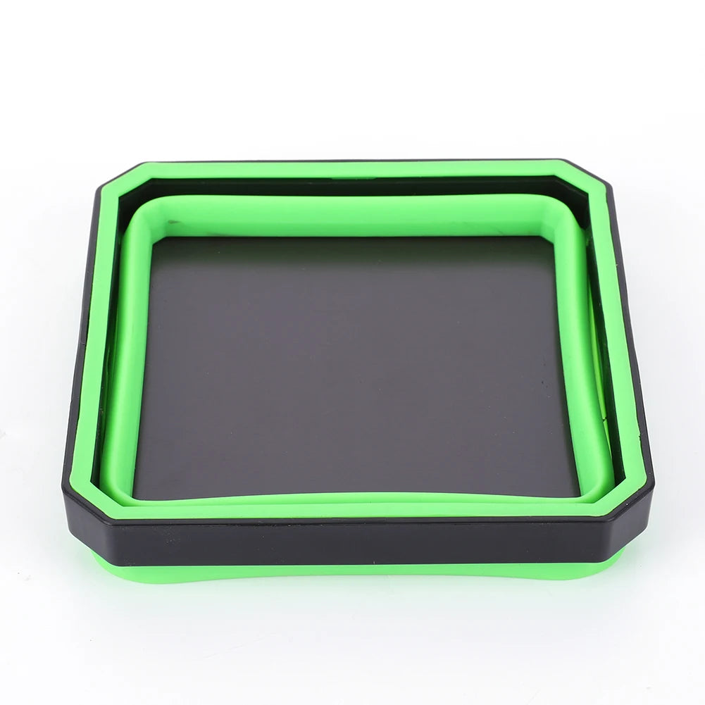 4.53 In Tools Parts Storage Box Multicolor Collapsible Magnetic Parts Tray Plumber Carpenters Tool Organizer Magnetic Tray Box