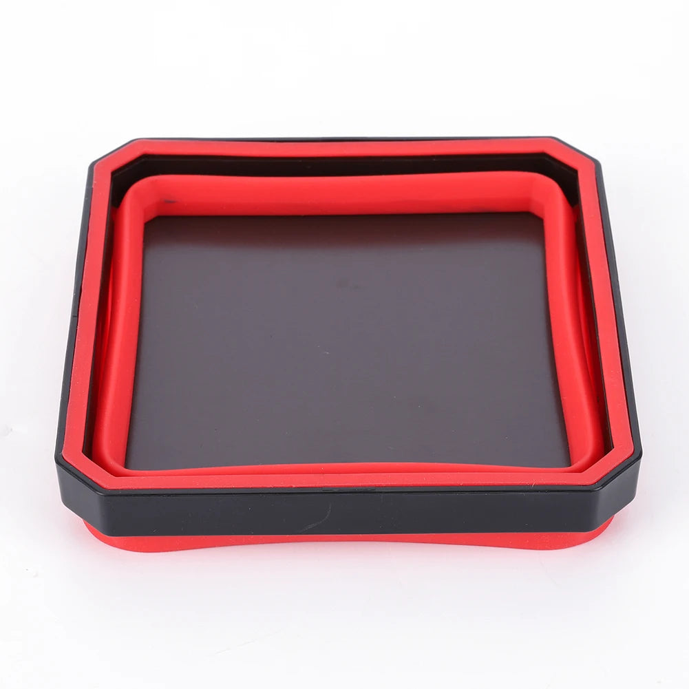 4.53 In Tools Parts Storage Box Multicolor Collapsible Magnetic Parts Tray Plumber Carpenters Tool Organizer Magnetic Tray Box