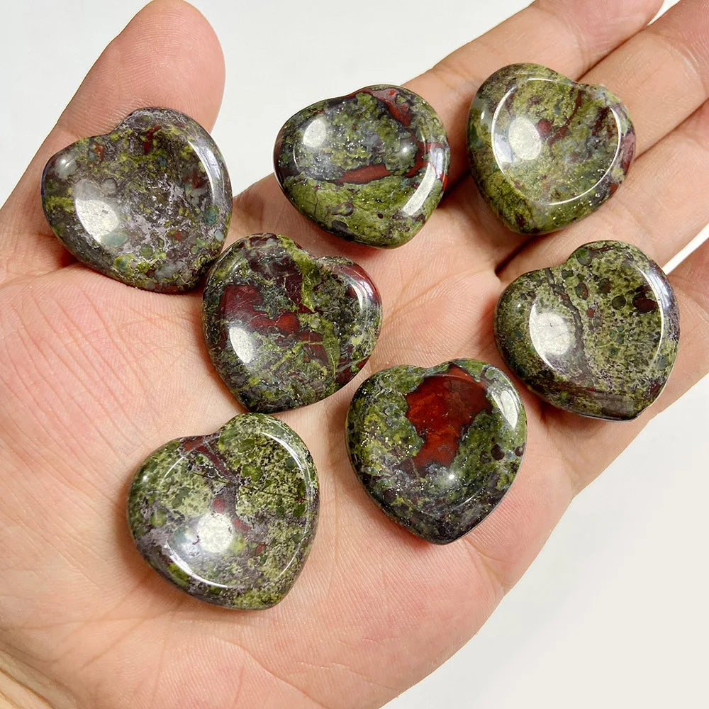 30mm Heart Thumb Worry Stone Natural Healing Finger Massage Therapy Health Gem Stones Reiki Spiritual Minerals Home DIY Decor