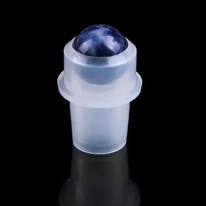 Wholesale Jade Roller Ball Bottle Natural Semi-precious Stone 10ml Essential Oil Perfume Roll On Bottle with Crystal Balls