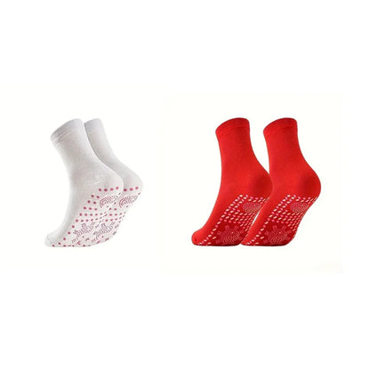 1pc-Self heating health massage socks, Tomalin medium tube thickened warm foot socks, hot moxibustion cold resistant socks
