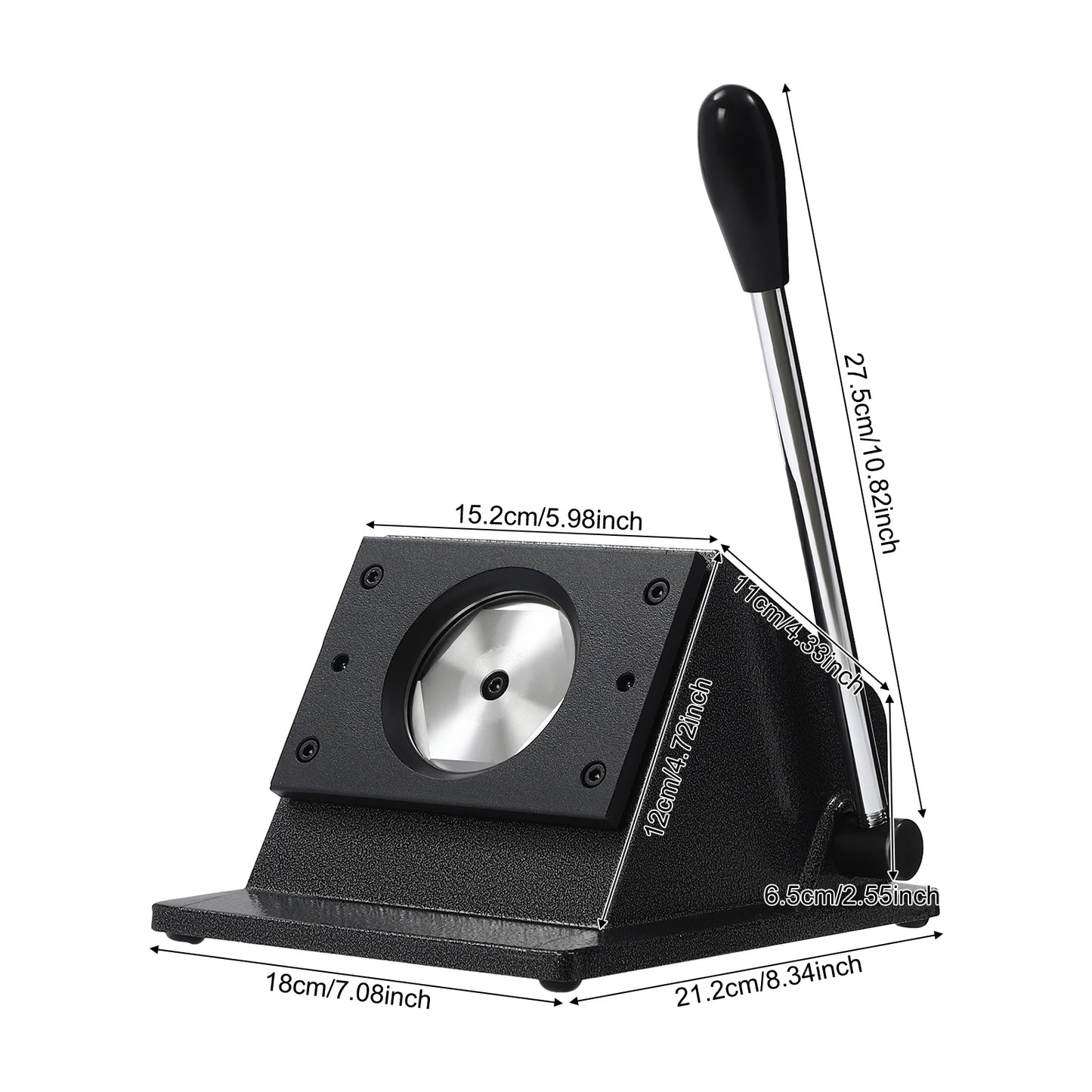 58mm Circular Punch Die Cutter Round Badge Button Maker DIY Tabletop Manual Film Card Leather Cutting Machine