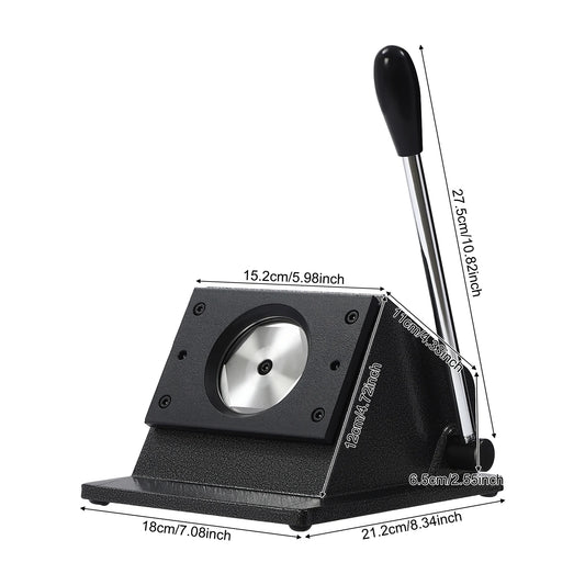 58mm Circular Punch Die Cutter Round Badge Button Maker DIY Tabletop Manual Film Card Leather Cutting Machine